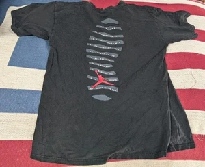 Vintage Nike Air Michael Jordan T-Shirt L Schwarz 10 Ten Footprint USA Made 90s - Bild 1 von 7