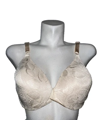 Bali 3235 Nude Back Smoothing Underwire Full Coverage Bra Concealer Petals 38DD - Image 1 of 4