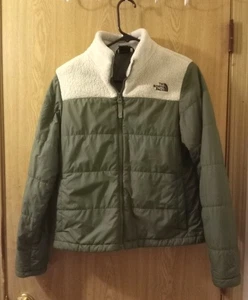 North Face Women's Medium Olive Army Green Lightweight Jacket Warm Casual School - Picture 1 of 7