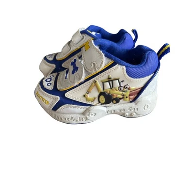 Zapatillas Bob the Builder blancas y azules vintage 2001 para niños pequeños talla 5 Foto 1 de 4