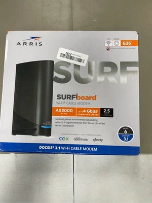 ARRIS SURFboard DOCSIS 3.1 Multi-Gigabit Wi-Fi 6 Cable Modem with 2.5 Gbps Ether - Image 1 of 3