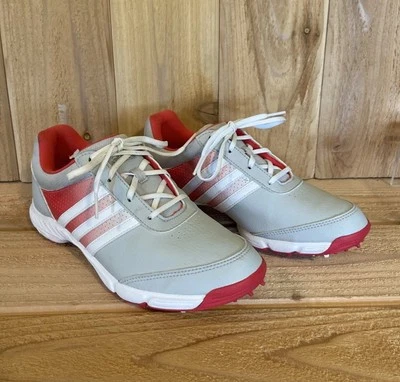 Adidas Traxion Women’s Golf Shoes EMG004002 White Pink Soft Spike Size 7.5 - Image 1 of 4