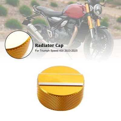 Radiator Cover coolant Cap Lid For Speed 400 2023 2024 2025 Gold B` - Image 1 of 4