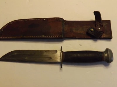 CUCHILLO DE TEATRO MILITAR VINTAGE DE LA SEGUNDA GUERRA MUNDIAL PAL CUTLERY (REMINGTON) RH-36 CON FUNDA-EN MUY BUEN ESTADO Foto 1 de 4