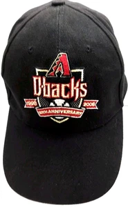 Gorra de béisbol negra Arizona Diamondbacks 10 aniversario correa trasera con 2 prendedores - Imagen 1 de 12