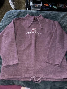 Renegade Club Maine Sweatshirt Adult Large Maroon Embroidered Drawstring Logo - Picture 1 of 8