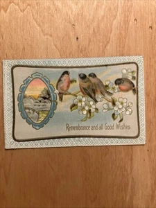 Postkarte Erinnerung und alle guten Wünsche gelaufen 1911 - Bild 1 von 2