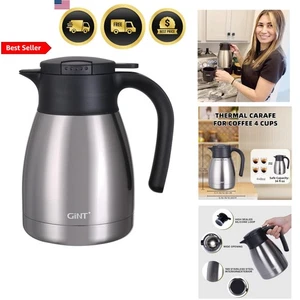 Jarra de café térmica de acero inoxidable aislada al vacío frío caliente 34 oz - Imagen 1 de 11
