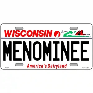 Letrero de metal Menominee Wisconsin - Imagen 1 de 1