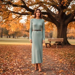 Sancia Abrazia Knit Sweater Dress in Pacific Blue NWT Women Dress Size Small - Picture 1 of 6