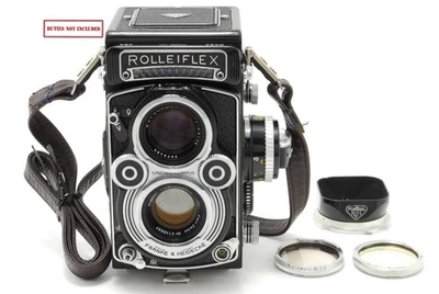 ¡El medidor funciona! [Excelente COMO NUEVO con Capucha] Rolleiflex 3.5F TLR Planar 75 mm f3.5 de JAPÓN Foto 1 de 4