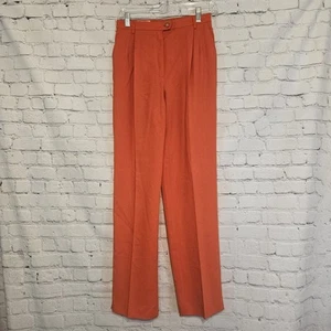 Mondi Hose reine Schurwolle orange High Waist Tapered Leg Plissee vorne Gr. 36 - Bild 1 von 10