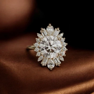 Wedding Ring 14k White Gold 1.80 Ct IGI Lab Created Round Cut Diamond - Image 1 of 4