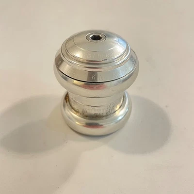 Auriculares Chris King De Colección 1 1/8 Pulgadas Sin Roscas Peltre Temprano Sin Logo Plateado Foto 1 de 3