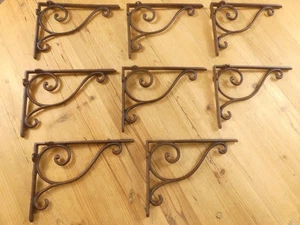8 Antik Stil Regalträger Wandhalter Gusseisen Klammern Kragsteine Pflanzenhaken - Bild 1 von 11
