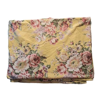 "SÁBANA PLANA VINTAGE RALPH LAUREN SOPHIE BROOKE AMARILLO FLORAL REINA 86x102""" Foto 1 de 4