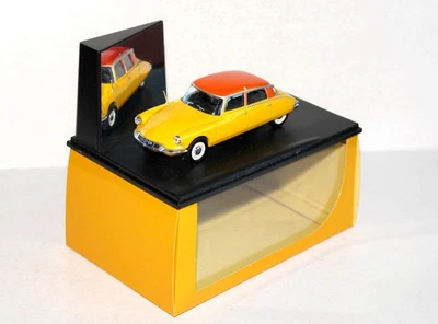 DS COLLECTION 1/43 VOITURE CITROEN DS 19 TAXI AMSTERDAM 1958, JAUNE ET ORANGE - Photo 1/4