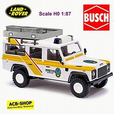 Land Rover Defender Bergwacht Edition Nr.9 Bergrettung Sexten 1:87 Busch 50388 - Immagine 1 di 2