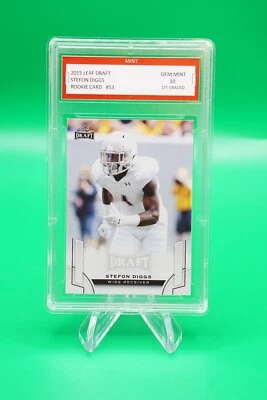 2015 Leaf Draft Rookie #53 Stefon Diggs 1st Graded 10 Maryland Terrapins GS1 - Image 1 of 2