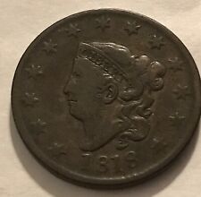1818 coronet head , large cent  , better date , a nice original coin