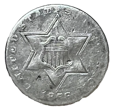 1856 Three Cent Silver Piece 3c Coin - Image 1 of 2