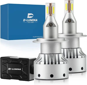 D-Lumina Lampadine H11 H8 H9 LED Lenticolari Canbus,120W 20000LM 6500K Bianco,Ve - Foto 1 di 13