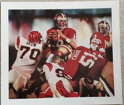 SF 49ers Joe Montana Passing Through A Decade Daniel Smith LE Signed Lithograph - Image 1 of 4