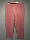 Anthropolgie essential pull on trouser Women's XL 26" inseam pink elastic waist