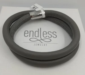 Endless Jewelry. Armband 2 Drehungen. 38 Cm. Grau. - Bild 1 von 1