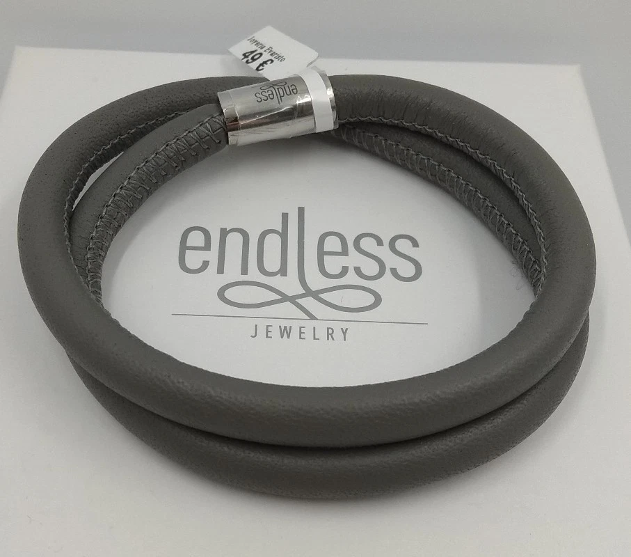 Endless Jewelry. Armband 2 Drehungen. 38 Cm. Grau. - Bild 1 von 1
