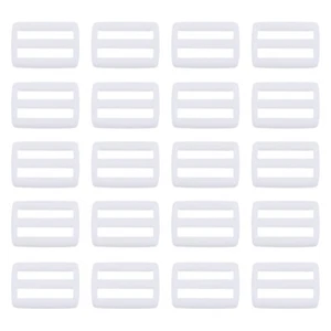 5/8 Inch Tri-Glide Slide Buckles, 50 Pack Webbing Strap Fastener, Translucent - Picture 1 of 5