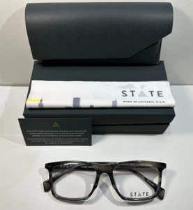 Gafas STATE Optical Co HARLEM 3 Greystone talla 56-18-150 hechas en EE. UU. - Imagen 1 de 10