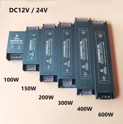 Ultra Thin LED Power Supply DC12V 24V Lighting Transformers 100W 150W 200W 300W  - Image 1 of 4
