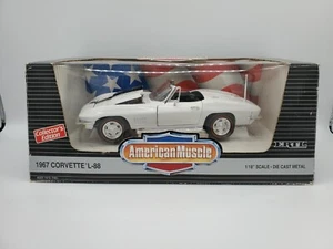 Ertl American Muscle 1967 Chevy Corvette L-88 Cabrio weiß Diecast Auto - Bild 1 von 12