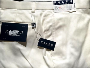 Nuevo con etiquetas Polo Ralph Lauren 36x34 Buff frente plano resistente a las arrugas 100 % algodón M24 - Imagen 1 de 4