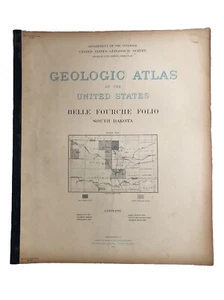 Antique 1909 US Geological Atlas Belle Fourche South Dakota Folio Maps, Sheets - Picture 1 of 6