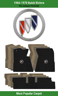 Alfombrillas delanteras y traseras Lloyd Ultimat para Buick Riviera '66-70 con emblema Buick Foto 1 de 4