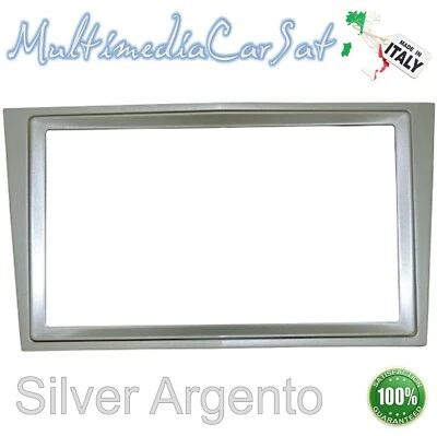 Mascherina Autoradio 2 DIN Grigio Silver Corsa D 06-14 Zafira 05-14  - 3470 - Immagine 1 di 3