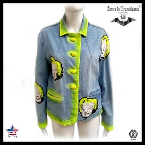 Mujer Chaqueta Casual Primavera Original Pop Art Jeans Graffity Diva Marilyn Monroe 1 - Imagen 1 de 12
