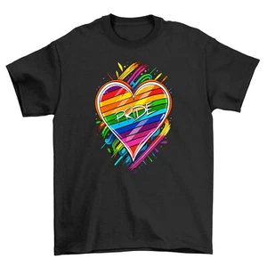 Pride_44 t-shirt - Wear Your Colors with Pride! Rainbow Heart Design, Funny and - Picture 1 of 46