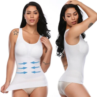 Mujeres Control Abdomen Body Modelador Camiseta sin mangas Chaleco de compresión Ropa interior Camisola Foto 1 de 4