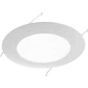 6” Inch Recessed Can Light Shower Trim Frosted Glass Albalite Lens White
