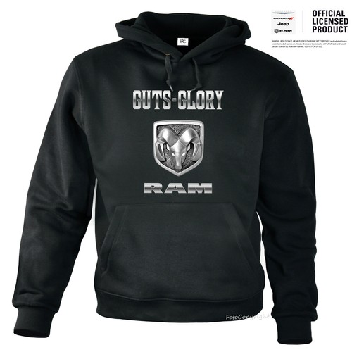 SACAI Felpa con cappuccio Dodge Ram camion con licenza garage classica auto USA *0046 bl