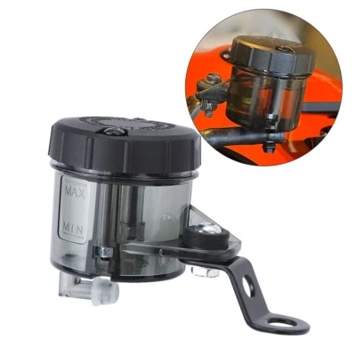 Motorcycle Brake Clutch Master Cylinder Fluid Reservoir Tank Oil Cup Black - Изображение 1 из 4