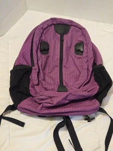 L.L Bean Backpack Purple Hiking Nylon Camping Outdoors Large Lightweight Soft  - Picture 1 of 7