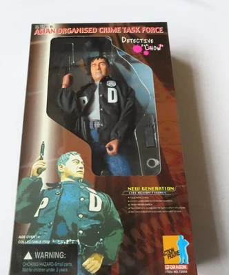 Figura de acción dragón detective de la fuerza de trabajo del crimen organizado asiático Foto 1 de 4