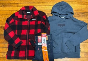 Levi's Jeans Girls Size 12 NWT & Columbia Jacket & Puma Hoodie Lot 10/12 - Picture 1 of 2