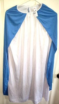 men women WHITE GOWN BLUE CAPE ALL IN ONE BIBLICAL HALLOWEEN COSTUME one size fi - Image 1 of 2