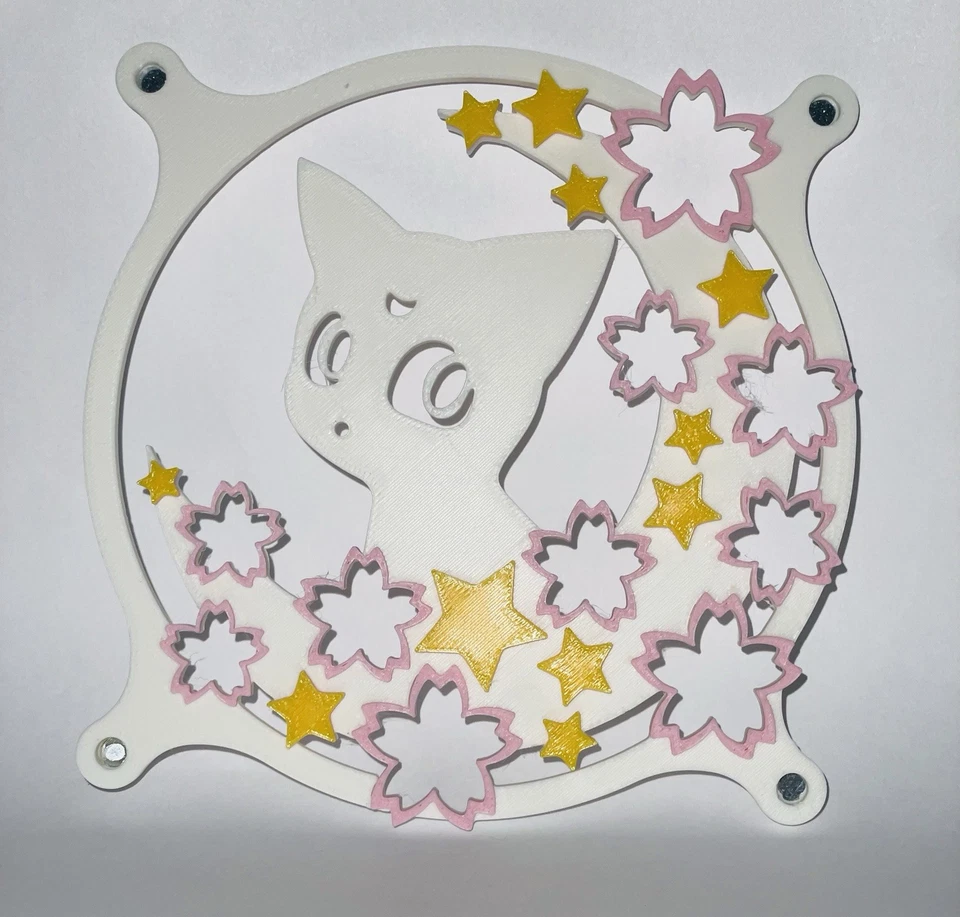Sailor Moon PC Fan Cover – Magnetisch, 3D-Druck Sakura Edition - Bild 1 von 1