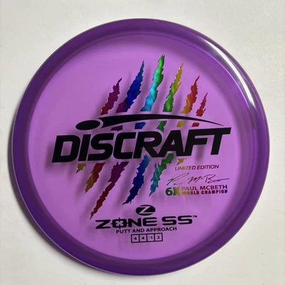 Discraft Zone SS 6x Garra Paul McBeth - 174g Escala Edición Limitada Nuevo Foto 1 de 4